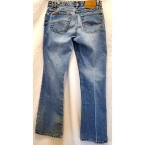 VTG Jordache Jeanswear Denim Ombre Blue Jeans Pants Lo-Rise Stretch 9/10 Petite